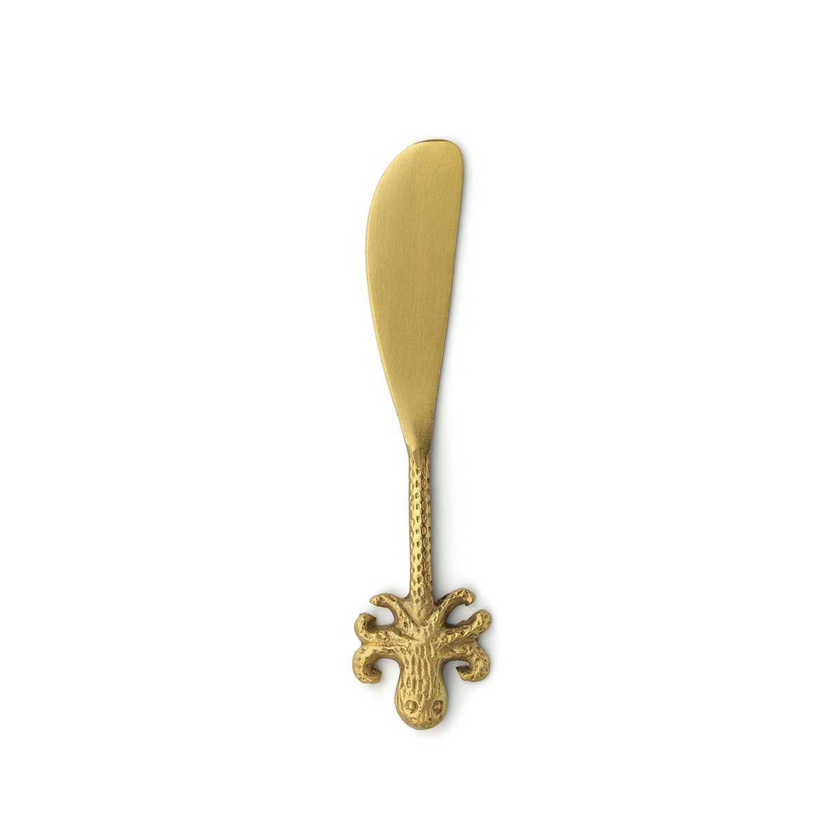 Gold Brass Butter Knife - Octopus Knife Design