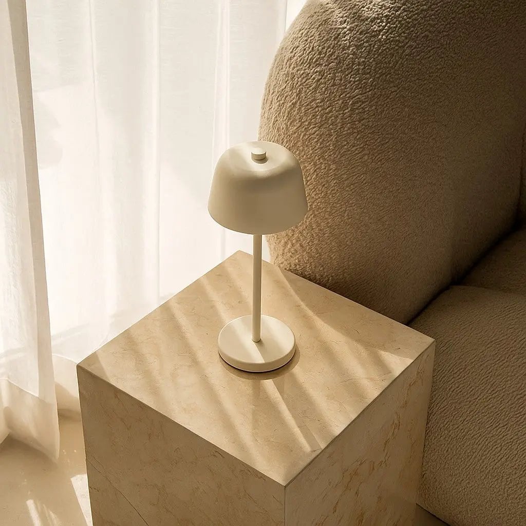 Rechargeable Table Lamp - Cordless Vanilla Light with Touch Dimming
