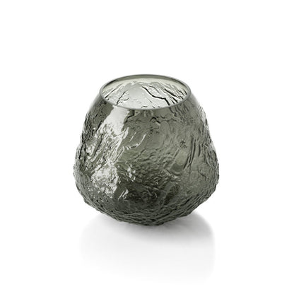 Glass Vase - Black Earth Crater Vase - Large