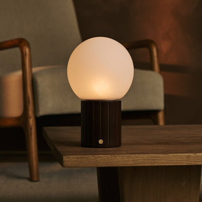 Dark Brown Cordless Table Lamp - Rechargeable, Dimmable & Modular