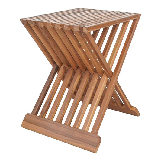 Erto Stool - Natural, Teak, 40x35x45 cm