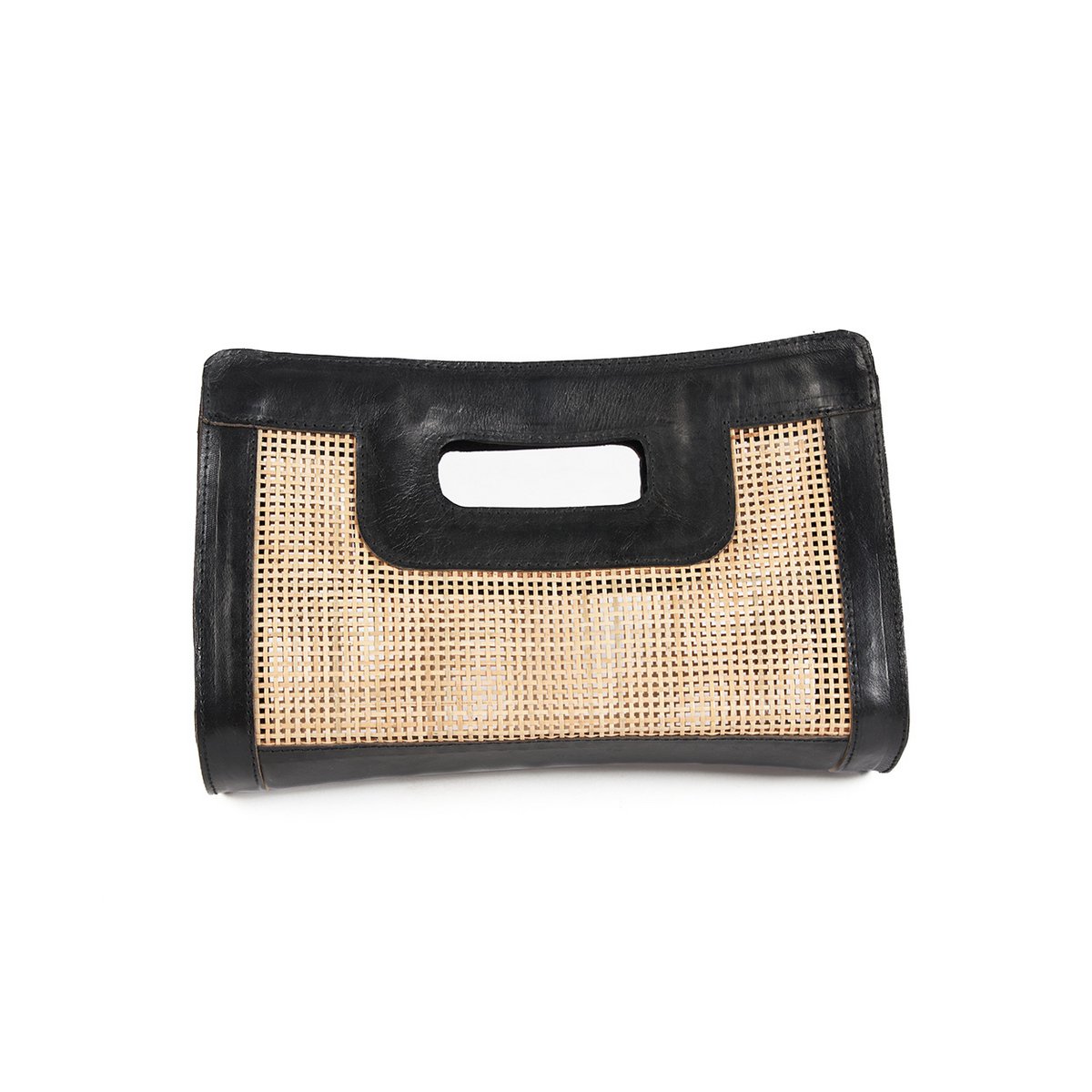 The Riviera Noir Clutch - Natural Black
