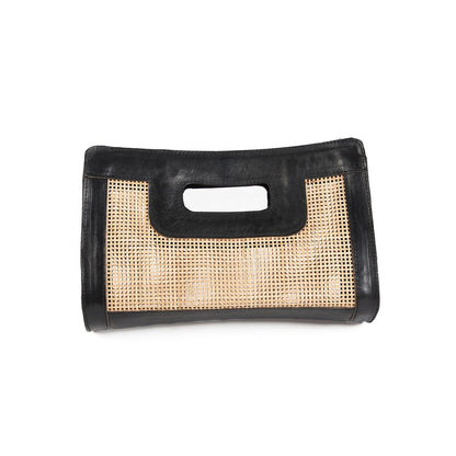 The Riviera Noir Clutch - Natural Black