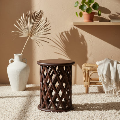 Mango Wood Stool Side Table - Palau Sustainable Design