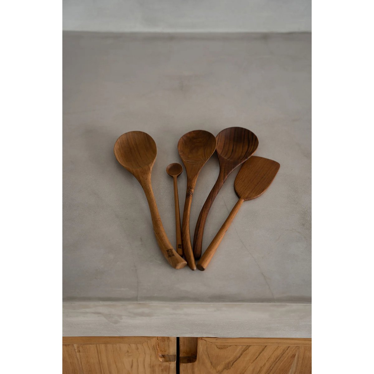 Teak Root Spatula - Handcrafted Wooden Cooking Utensil