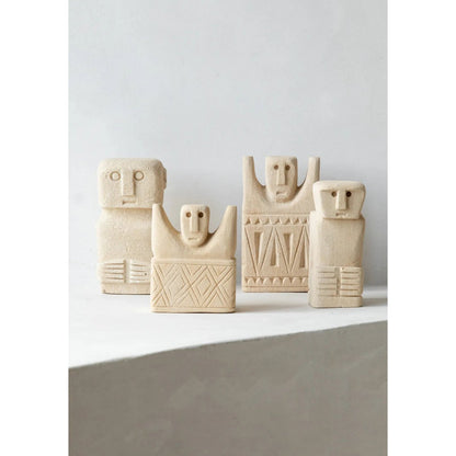 Sandstone Sumba Stone Statue - Hand Carved Indonesian Art