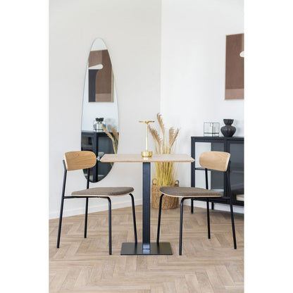Estepona Dining Chair - Nature/Brown/Black, 51x47x77cm - Set of 2