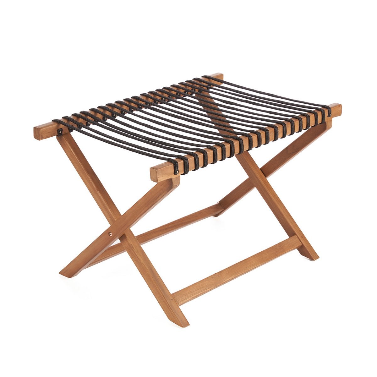 Natural Wood Luggage Rack – Foldable Guest Room Organizer, Large
