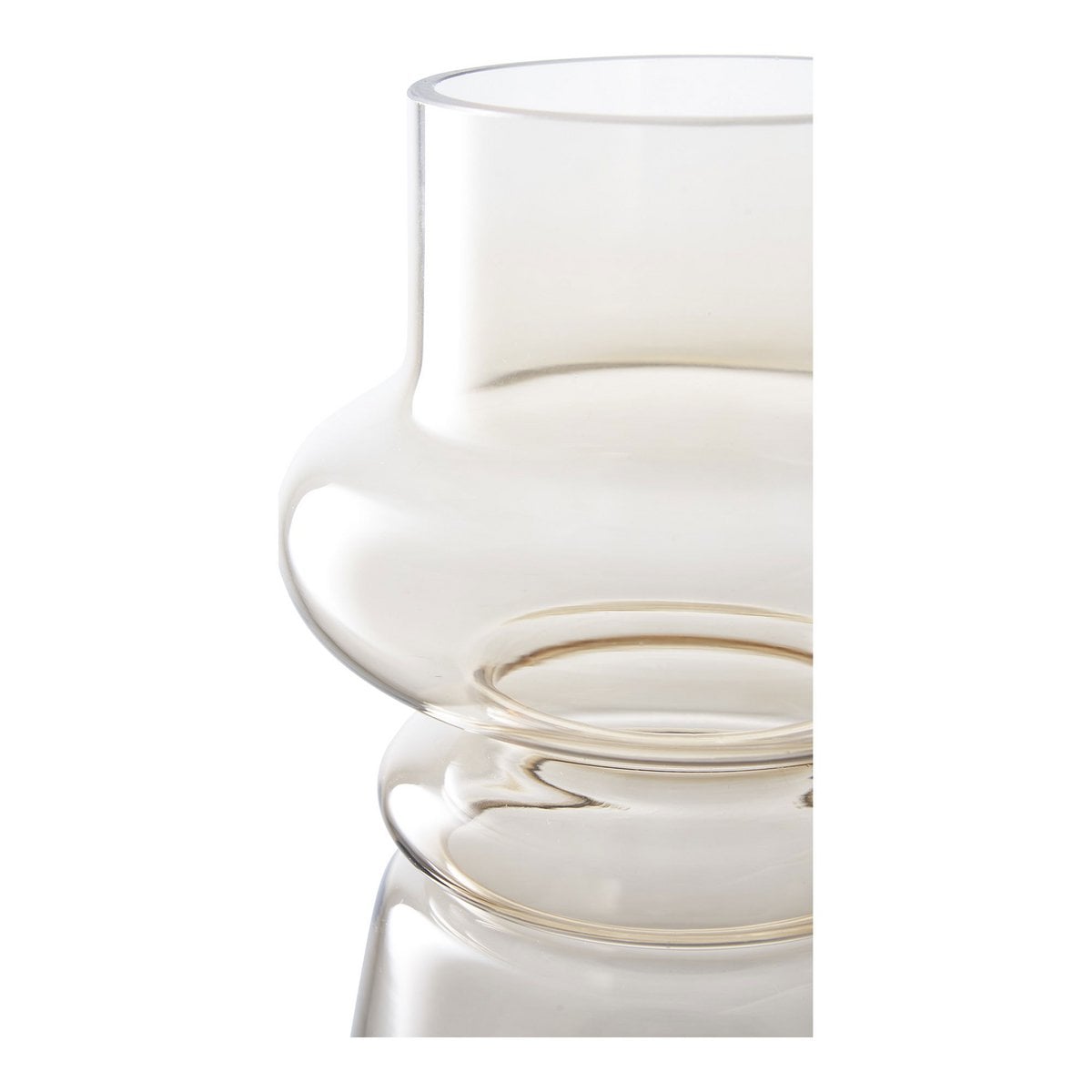 Glass Vase Smoked Brown - Modern Decorative Vase ø17x31 cm