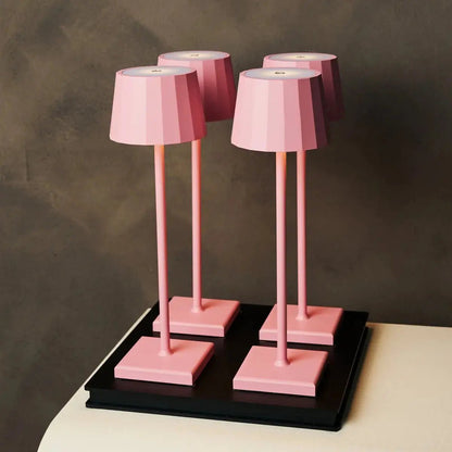 Wouter Flamingo Pink Rechargeable Table Lamp | Wireless Charging & 120-Hour Battery Life