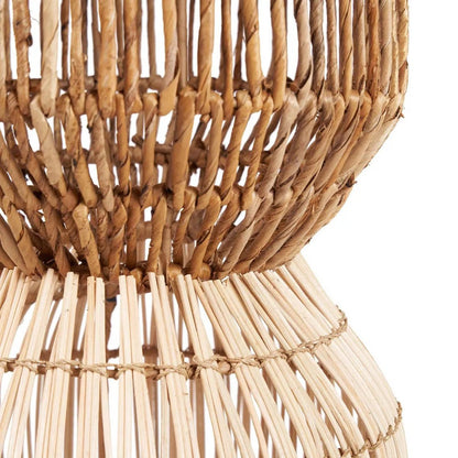 Rattan Pendant Light - Natural Banana Leaf Weave - Large