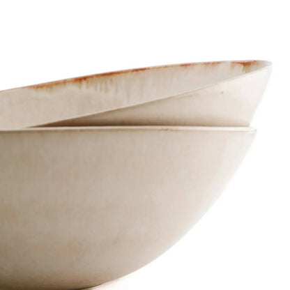 White Ceramic Serving Bowl - Medium Size | Cascais
