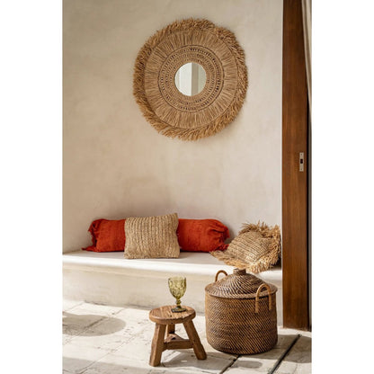 Rattan Basket with Handles - Colonial Style | Bazar Bizar