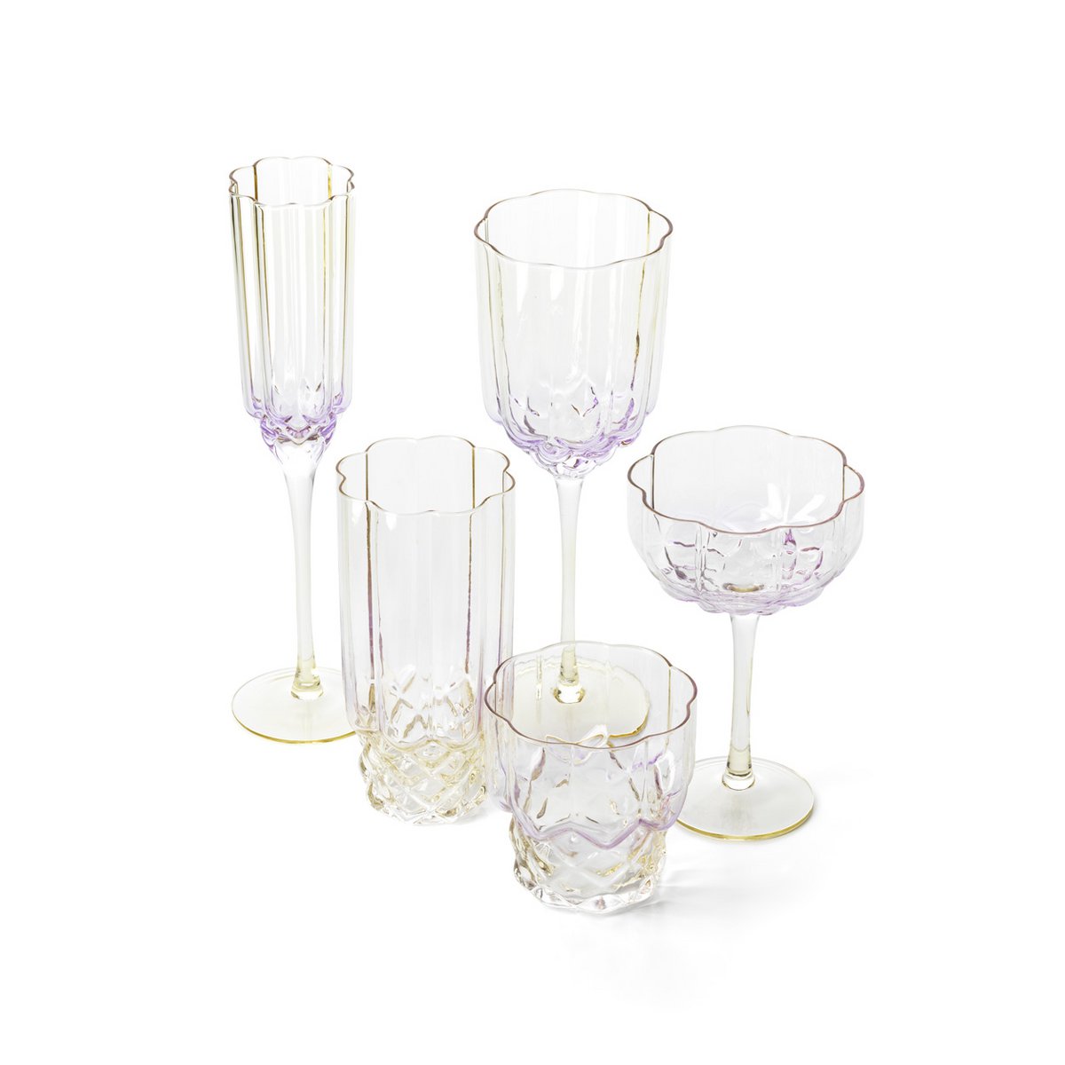 The Pink Blush Cocktail Coupe - Pink