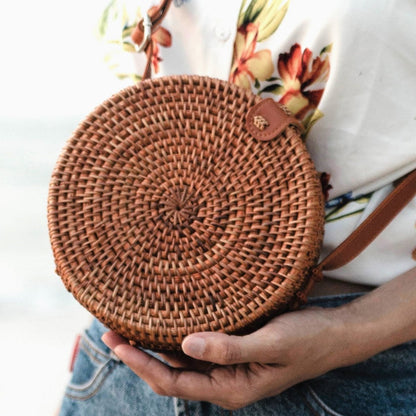 Bolso Bandolera | Bali Bag SENJA (marrón) Hecho de Ratán