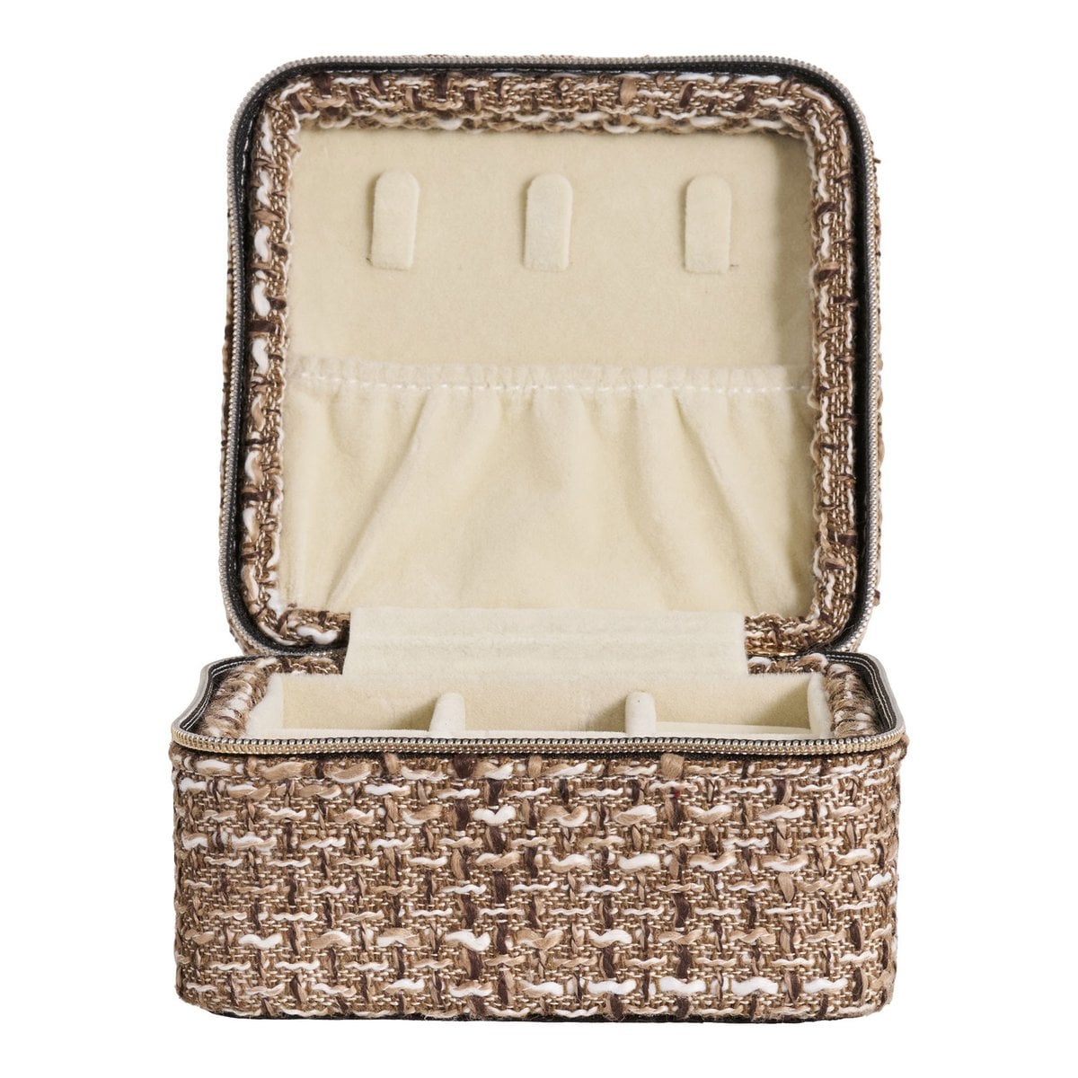 Woven Jewelry Box – Brown Bohemian Style, Small 11cm Marrakech Box