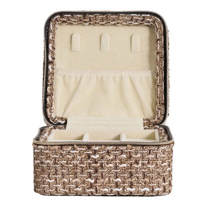 Woven Jewelry Box – Brown Bohemian Style, Small 11cm Marrakech Box
