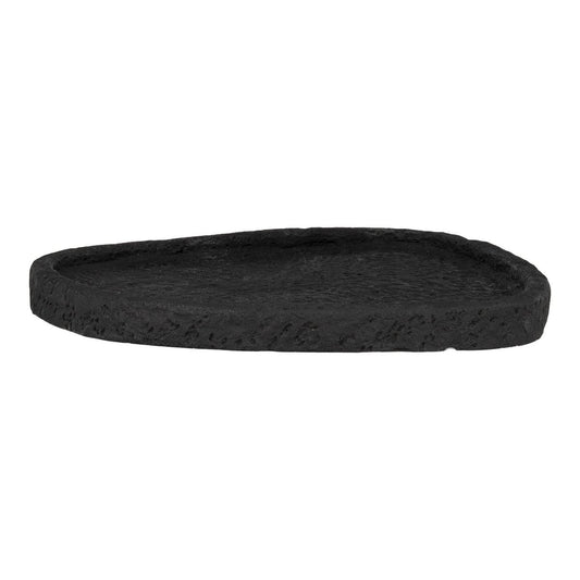 Tray - Tray in cement, black, 26,5x26x2 cm