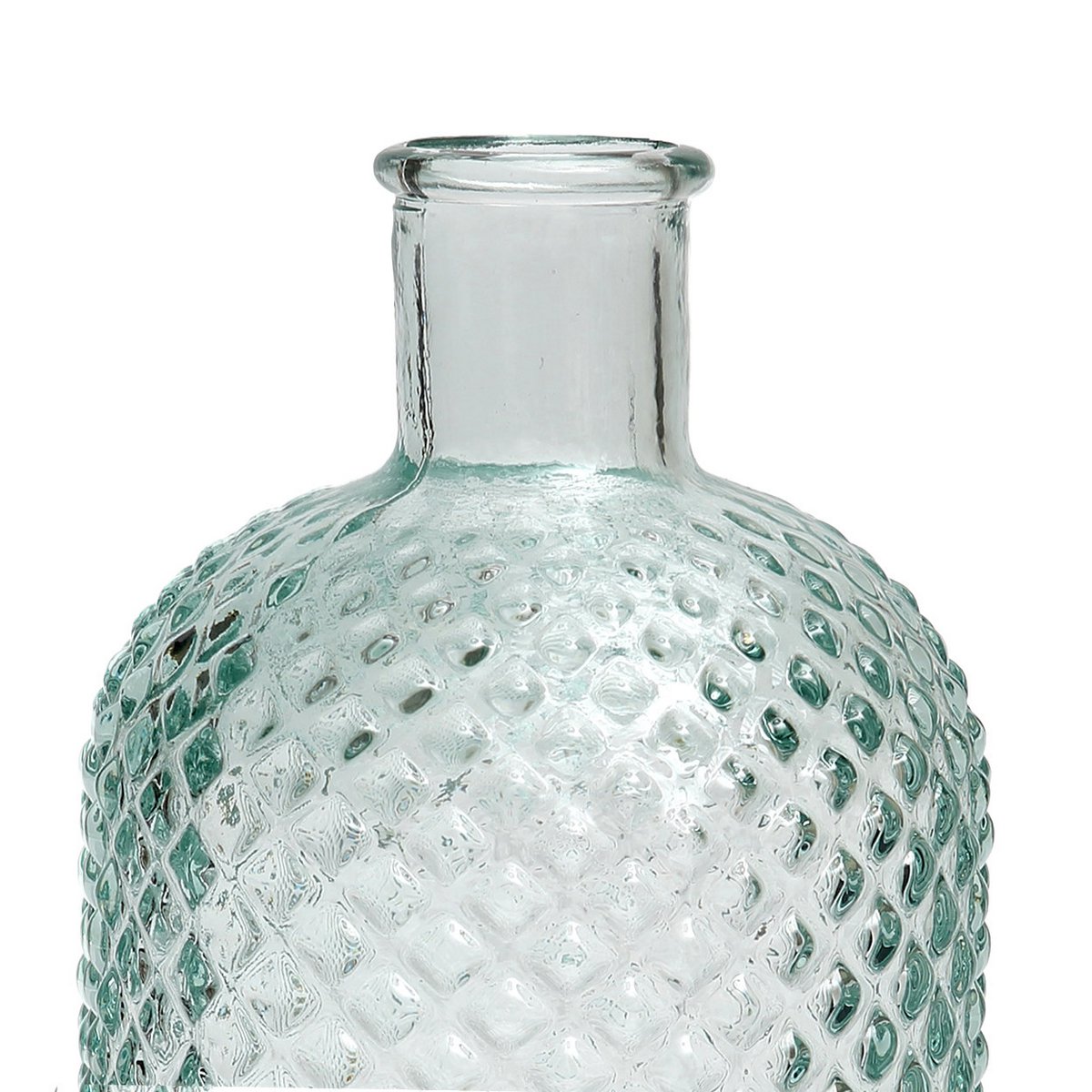 Blue Glass Water Bottle - Zuanshí Design - Medium