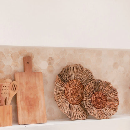 Wall Decor or Bowl MELAYA Wall Basket made of Banana Fibre (2 sizes)