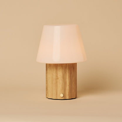 Javi Light Brown Rechargeable Table Lamp | Versatile, Wood & Up to 100 Hours of Light