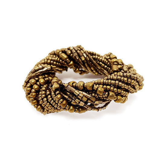 Beaded Napkin Ring - Gold