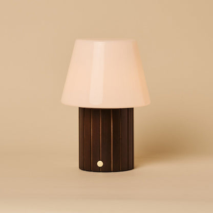Cordless Table Lamp - Dark Brown Rechargeable Lamp with 3 Light Modes
