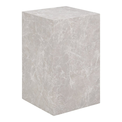 Prague Side Table - Marble, Wood, 30x30x50 cm