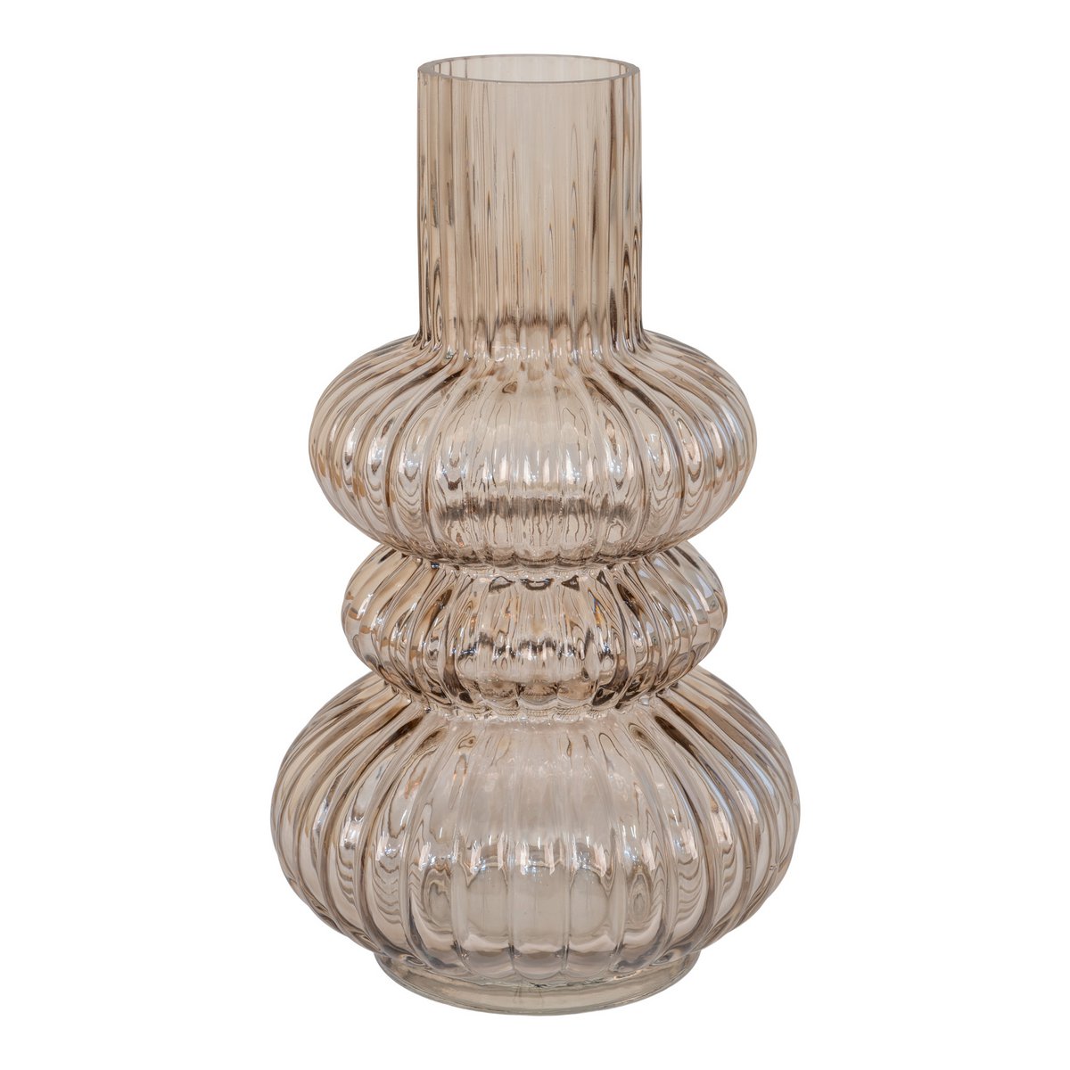Vase - Smoked, Mouth Blown Glass, Ø15x25 cm