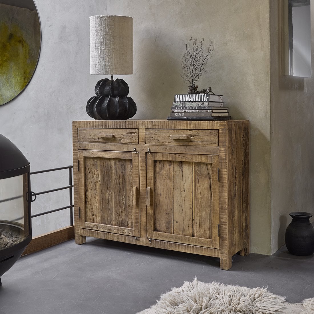 Recycled Wood Farmwood Sideboard - Rustic Storage Cabinet