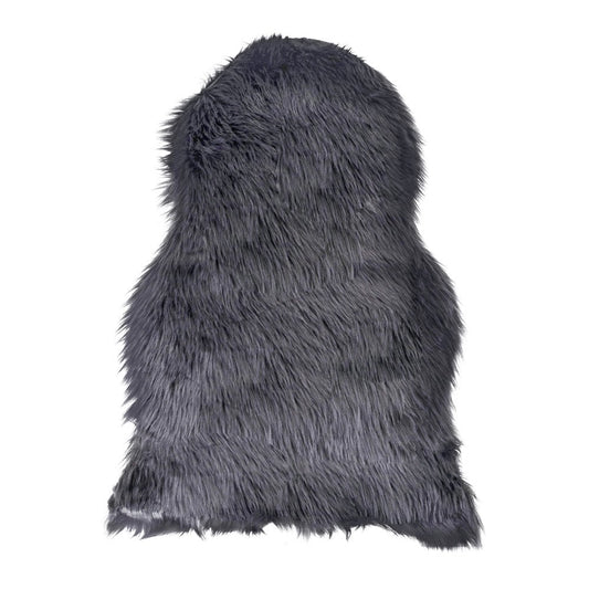 Polyester Lambskin Rug - Γκρι Faux Sheepskin Throw, 50x85 cm