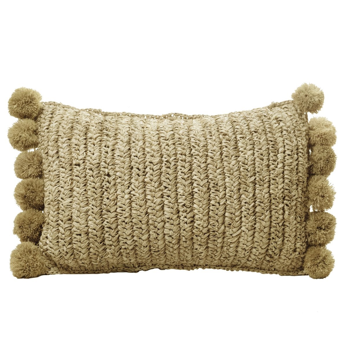 Dekokissen mit Füllung | Zierkissen | Sofakissen SANUR aus Raffia