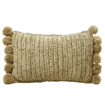 Dekokissen mit Füllung | Zierkissen | Sofakissen SANUR aus Raffia