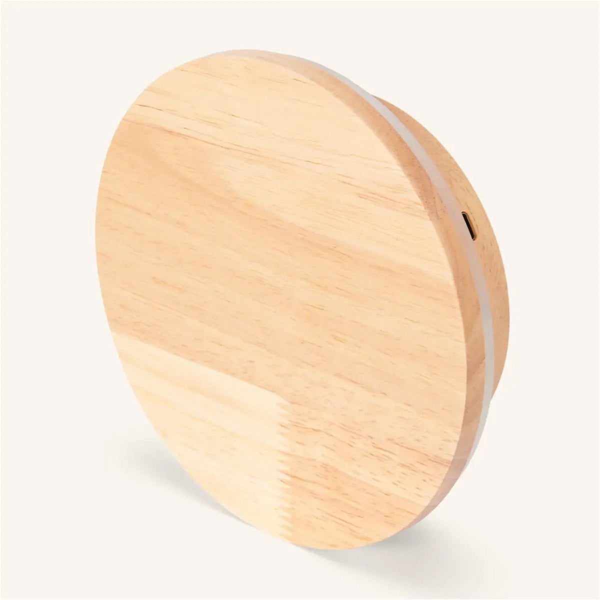 Cordless Wall Light - Light Brown Wood, Rechargeable & Dimmable