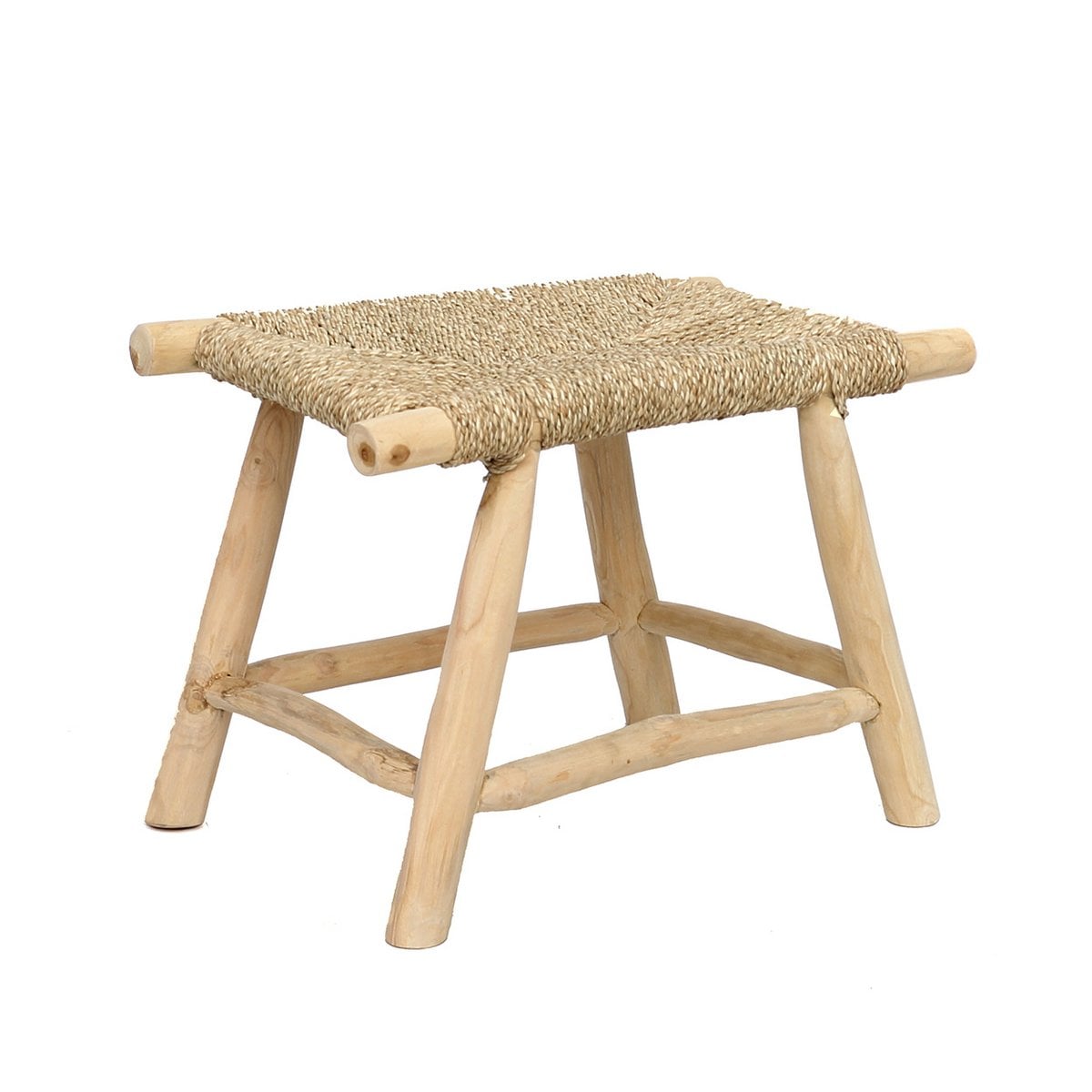 Seagrass Stool - Natural Woven Accent Stool - Medium