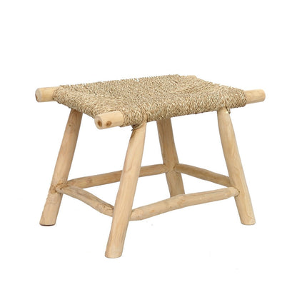 Seagrass Stool - Natural Woven Accent Stool - Medium