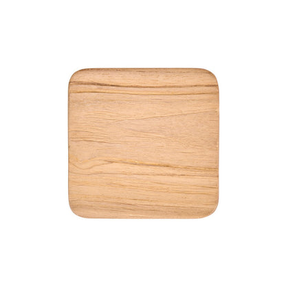 Teak Wood Coaster - Rustic Natural Drink Coaster for Tabletop