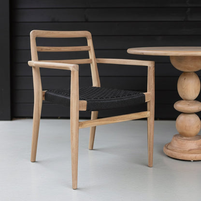 Sillón de teca Verano para jardín - Negro