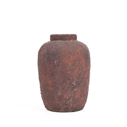 Terracotta Vase - Burgundy Clay Echo Vase - Small