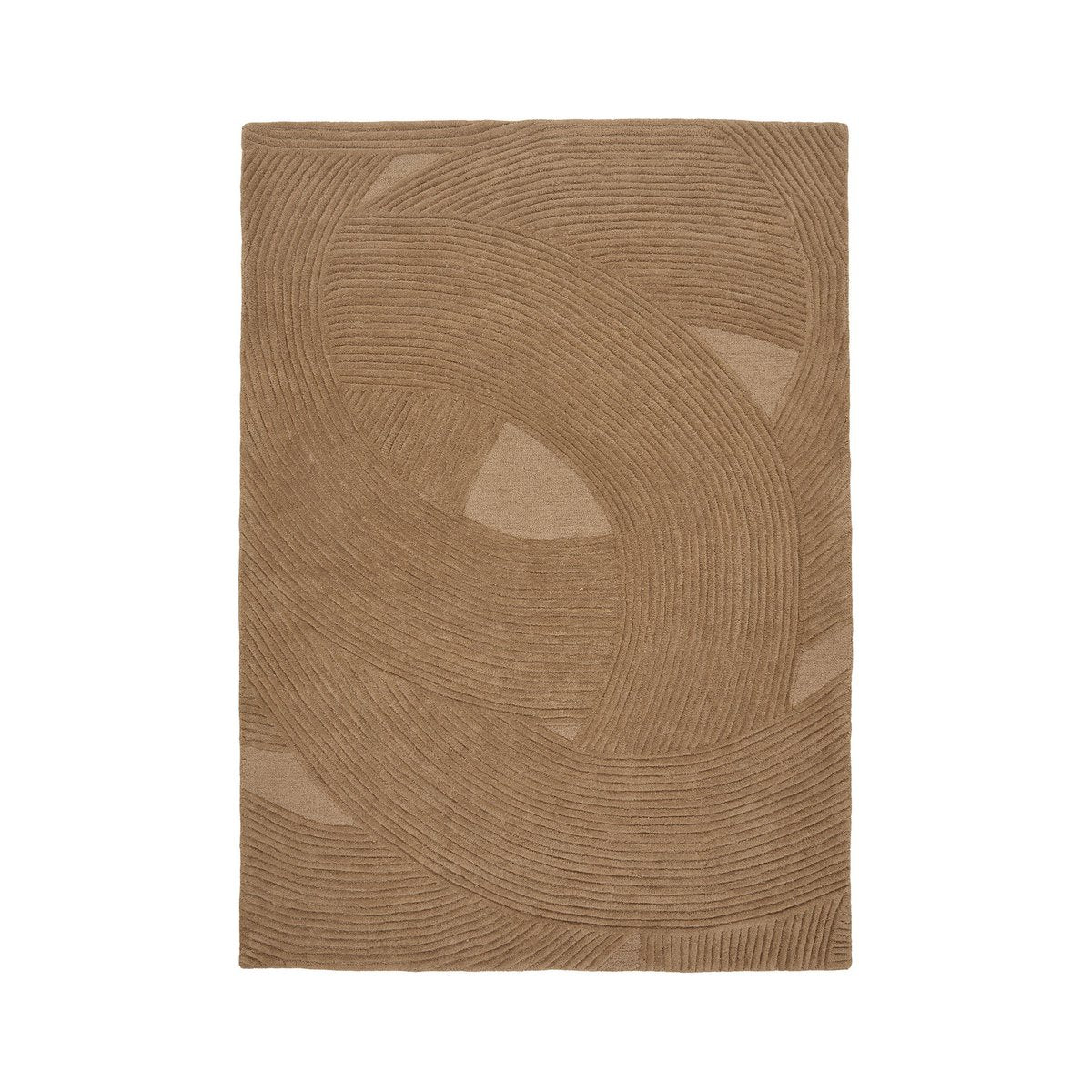 Hand-Tufted Area Rug - Brown Pune Rug, 160x230 cm