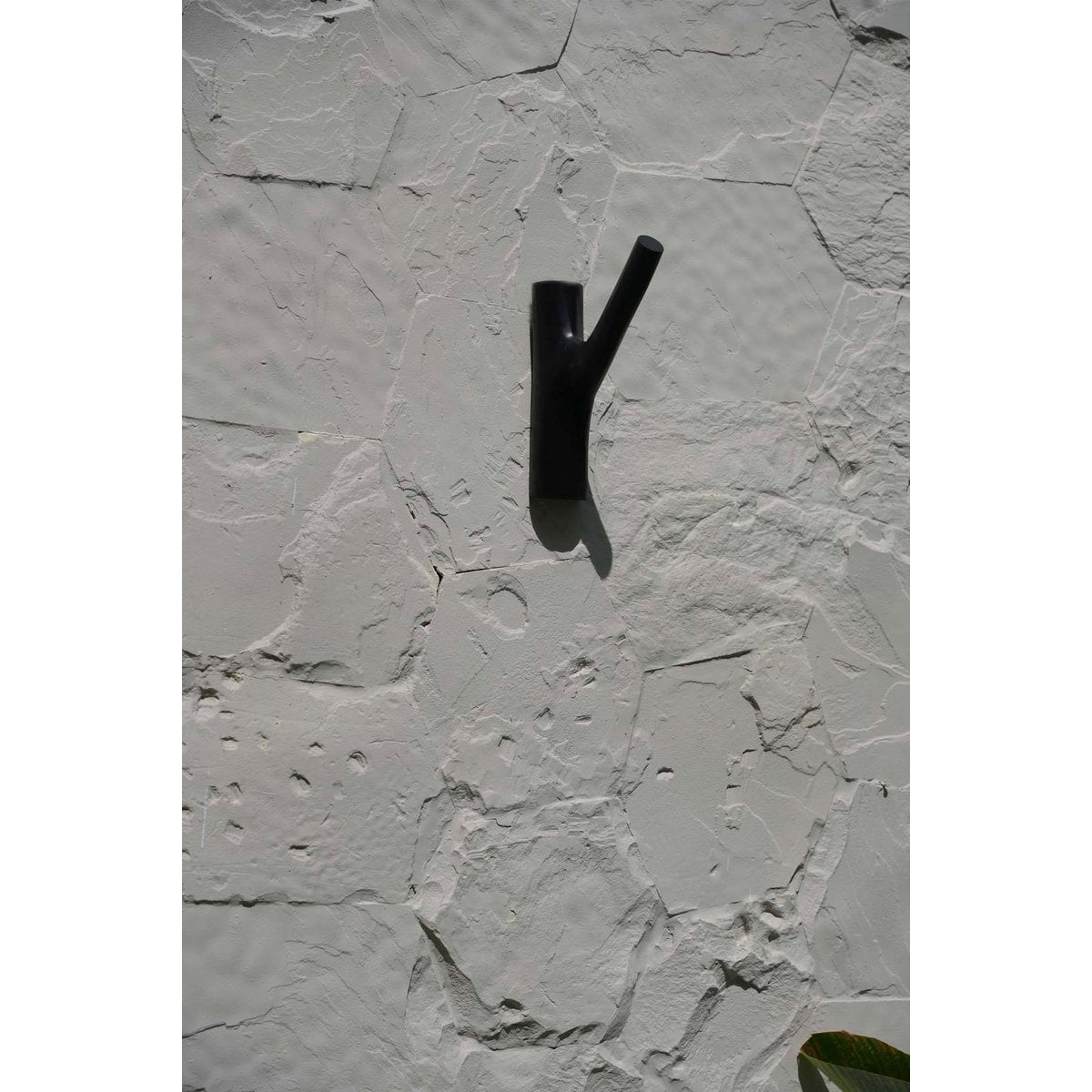 Teak Wall Hook - Black Coastal Style Clothing Hanger
