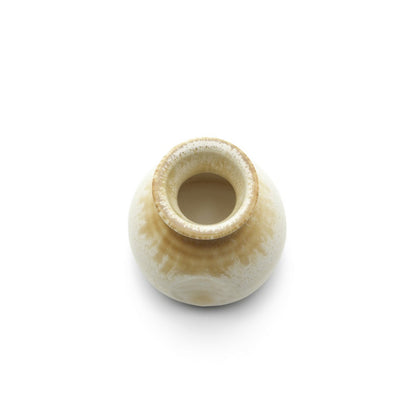 Ceramic Sauce Pourer - White Honey Glaze, Small Serving Boat