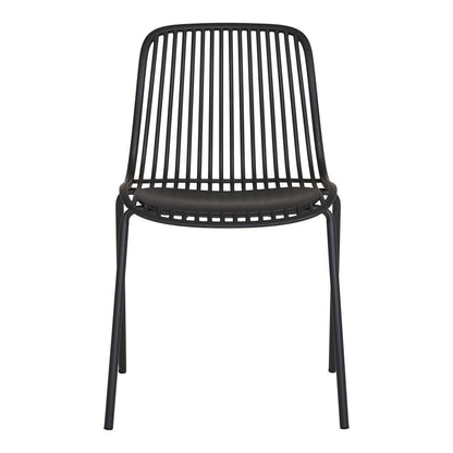 Branson Garden Chair - Black, Stackable, 55x46.5x82 cm - Set of 4