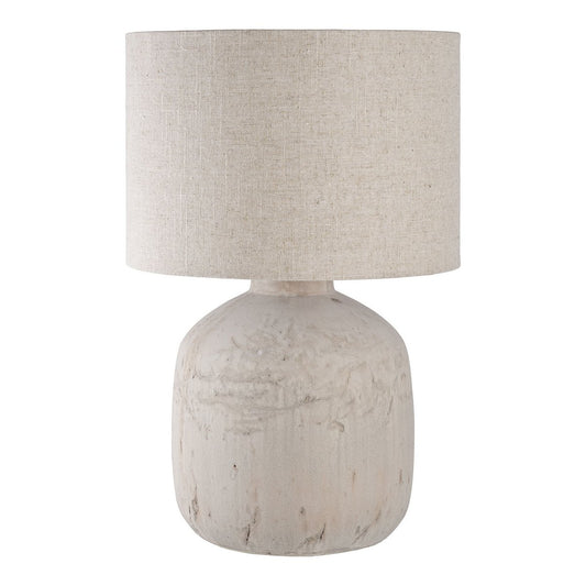 Ceramic Table Lamp - Light Brown Minimalist Design, 150cm Cord
