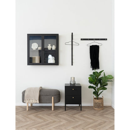 Branca Bench - Brown/Natural, Polyester/Foam/Plywood, 98x41x48 cm