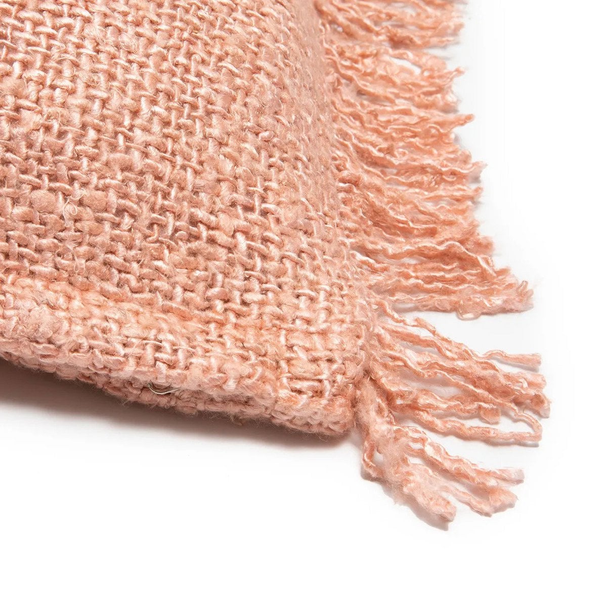 Cotton Cushion Cover - Salmon Pink Boho Style, 60x60