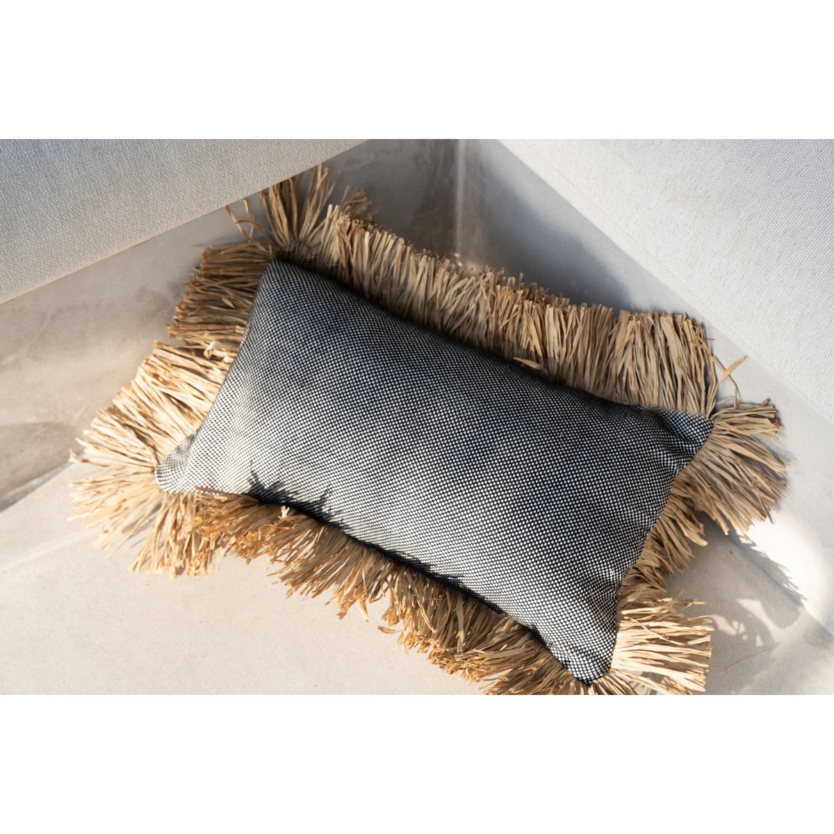 Kissenbezug Cotton Bonita – Natur Schwarz – 30x50
