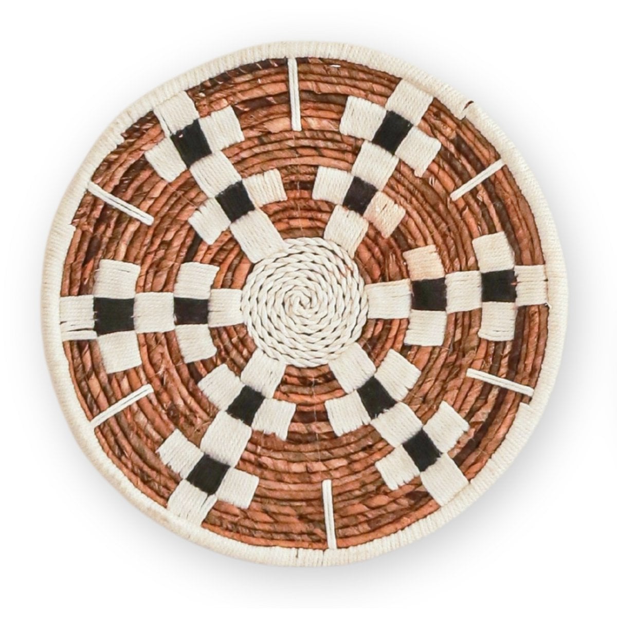 Banana Fiber Boho Wall Basket – Round Decor Bowl, Two Sizes