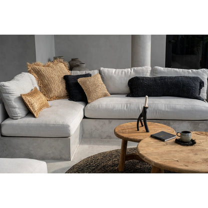 The Raffia Flores Cushion Cover Square - Natural - 40x40