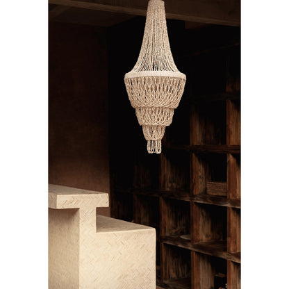 Shell Chandelier - Ocean Tower Natural Ceiling Light, Large